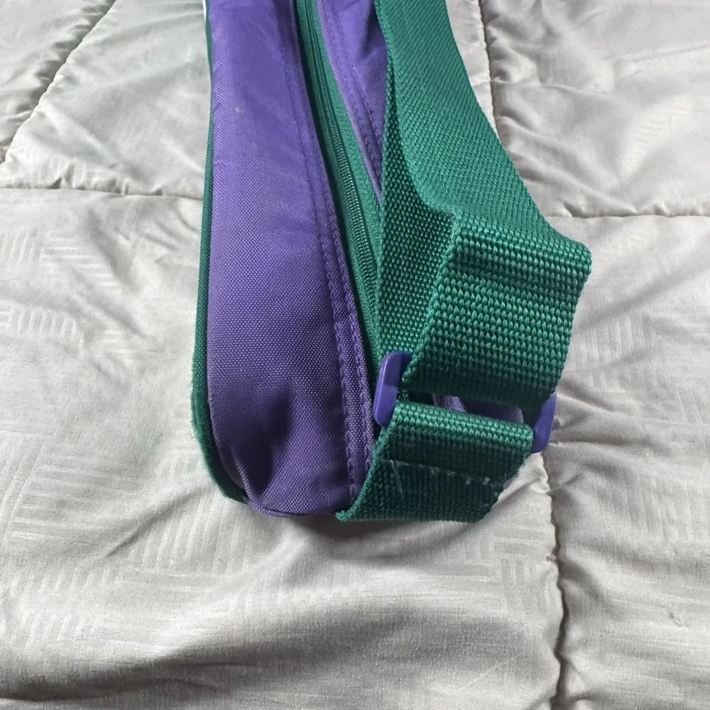 Balle De Match Racquet Bag Zip Case W Strap Nylon Vintage Tennis 90s Colorful